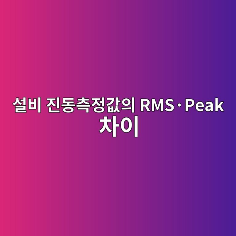 설비 진동측정값의 RMS·Peak 차이와 진단방법 1 ec84a4ebb984 eca784eb8f99ecb8a1eca095eab092ec9d98 rmsc2b7peak ecb0a8ec9db4 1787788943